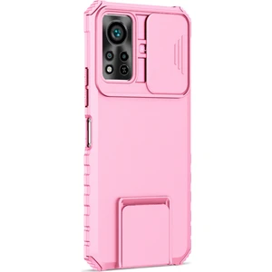 Shin-wo Infinix Hot 12 Play İçin Kamera Korumalı Pc + Tpu Telefon Kılıfı - Pembe (Yurt Dışından)