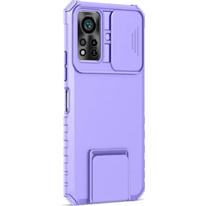 Shin-wo Infinix Hot 12 Play İçin Kamera Korumalı Pc + Tpu Telefon Kılıfı - Mor (Yurt Dışından)
