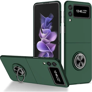 Samsung Galaxy Z Flip 3 İçin Düşmeye Karşı Koruma Telefon Kılıfı Araba Manyetik Halka Tutuculu (Yurt Dışından)