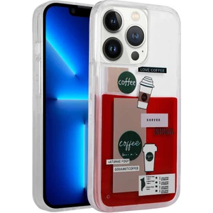 Apple iPhone 13 Pro Max Kılıf Içi Sıvılı Starbucks Kapak