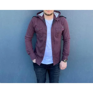 Kapşonlu Kot Gömlek