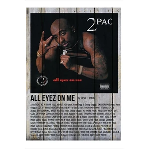 2pac Desenli Ahşap Tablo