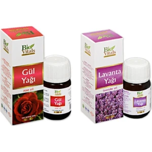 Bio Vitals Gül ve Lavanta Aromatik Masaj Cilt Bakım Yağ Seti 20 ml