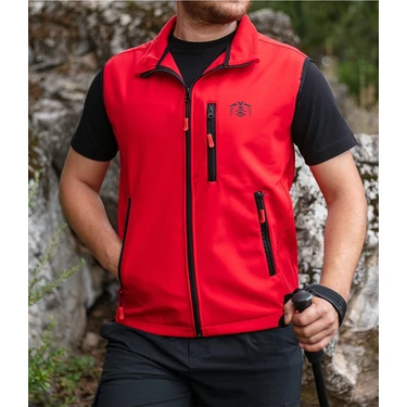 Huğlu Outdoor Softshell Yelek Fermuarlı Cepli