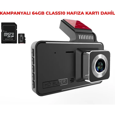 Wevolt MB-200 4" Fullhd Ekran Araç Içi Ön ve Arka Kamera Gece Görüşlü. Araç Kamera. Hafıza