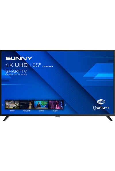 Sunny SN55UAL402 55" 139 Ekran Uydu Alıcılı 4K Ultra HD Android Smart LED TV