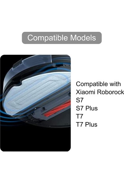 Gorgeous Roborock S7 S7 Plus T7S T7S Plus Için Aksesuar Kiti Ana Yan Fırçalı Robot Elektrikli Süpürge Paspas Pedleri Hepa Filtreler (Yurt Dışından)