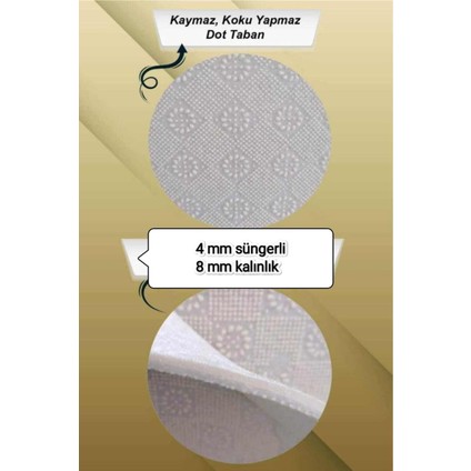 Dijital Baskılı Kaymaz Tabanlı Yıkanabilir 2'li Set Banya Halısı Klozet Takımı Paspas VHKZ-HT-1247