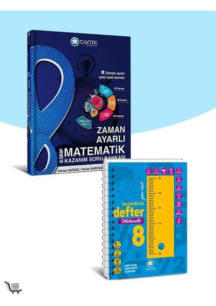 Çanta Yayınları 8. Sınıf Matematik Defter ve Kazınımlı Soru Bankası Seti