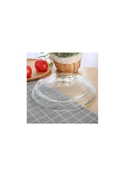 Cam Kapak Tencere Tava Sahan Cam Kapağı 26 cm (Tepe Yoktur)