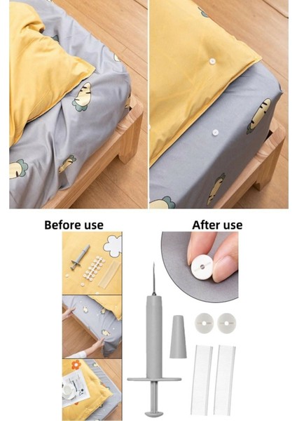 Kılıfı Nevresim Sabitleme Klips Takımı Kılçık Tabancası Seti Çarşaf Sabitleme Seti