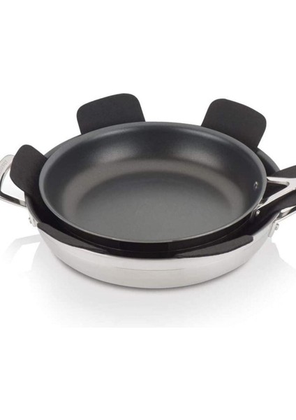 6'lı Siyah Keçe Tava Tencere Koruyucu