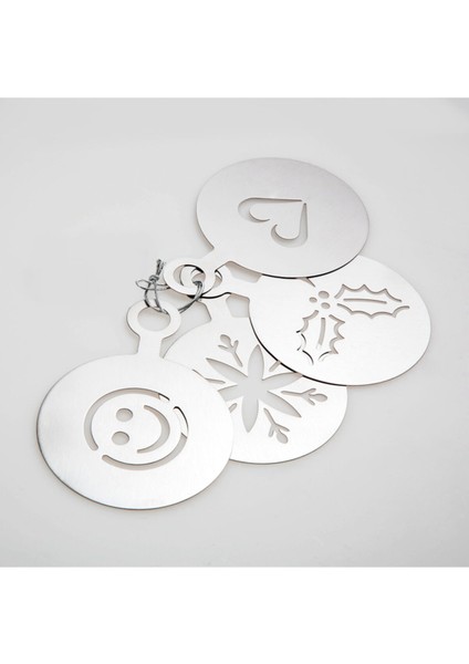 4'lü Çelik Kahve Süsleme Aparatı