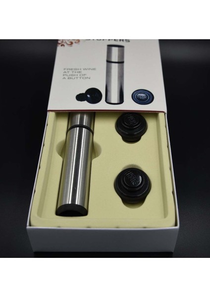 Şarap Şişesi Vakum Pompası ve 2 Adet Tıkaç