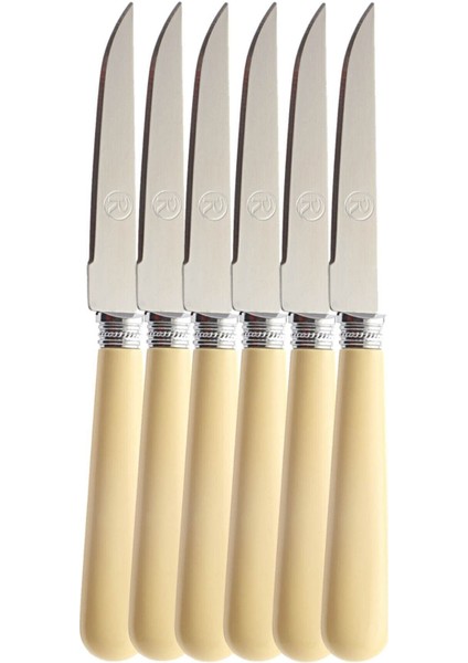 6'lı Lüx Meyve,kahvaltı ve Taı Bıçak Seti 16.5 cm