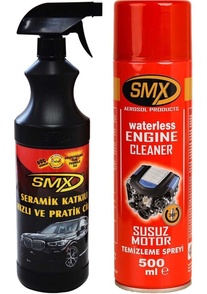 Susuz Motor Temizleme Spreyi Seramik Cila Hızlı Cila Pratik Cila Muhteşem 2'li