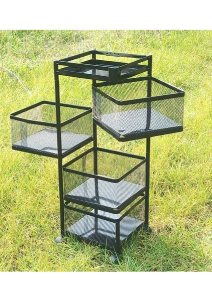 4 Katlı Lux Siyah Metal Kare Patates Soğan Sebze ,meyve Sepeti ,sebzelik