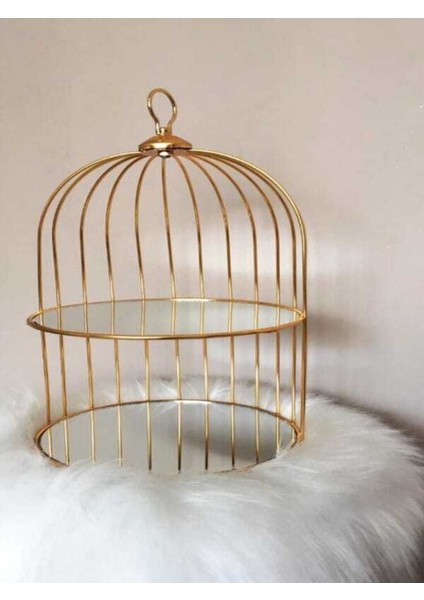 Lüx Gold Aynalı 2 Katlı Sunumluk