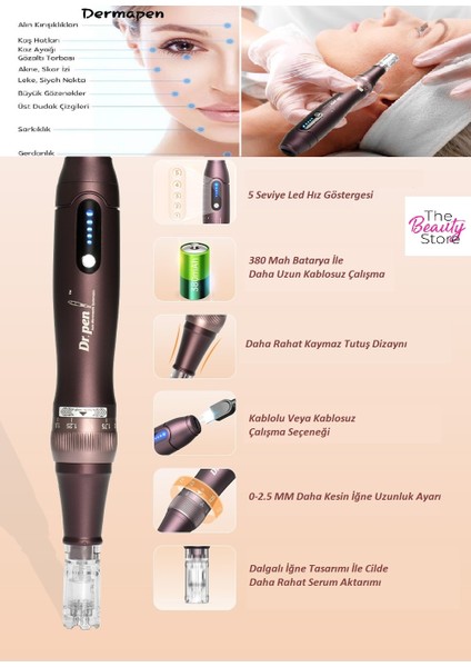 Dr. Pen Ultima A10 Kablosuz Dermapen Cihazı Cilt Sıkılaştırma İz Leke Giderme Bb Glow Peeling Aleti