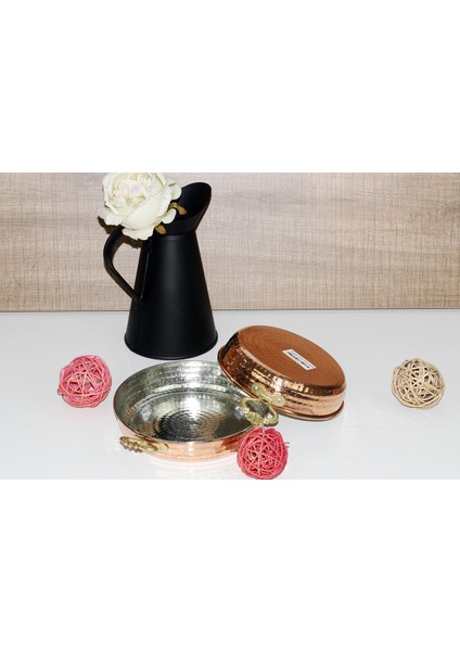 2 Parça Bakır Yumurta Sahan Seti 15-17 cm modelleri