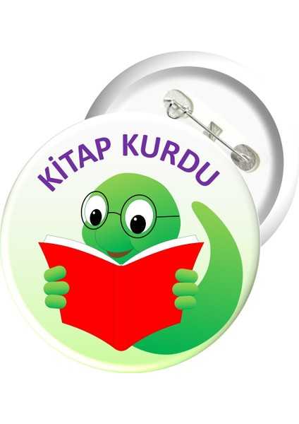 Rozet 07 - Kitap Kurdu (10 Adet)