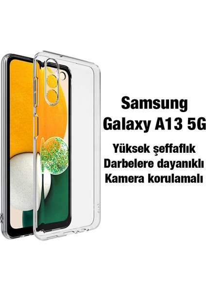 Sm Galaxy A13 5g Kılıf Kamera Korumalı Ultra Ince Şeffaf Silikon fiyatları