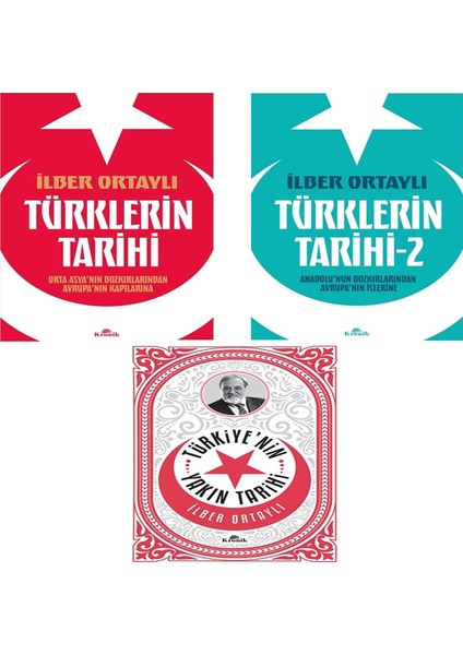 Ilber Ortaylı 3'lü Set: Türklerin Tarihi 1 - 2 ve Türkiye'nin Yakın Tarihi