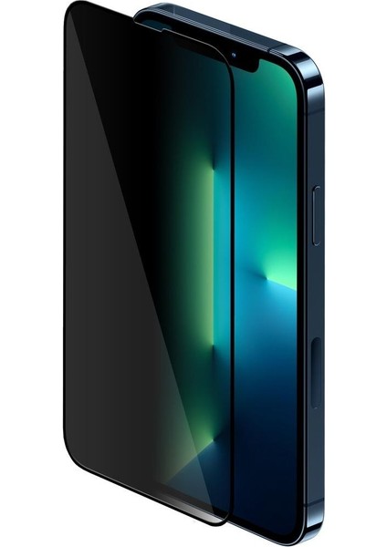 iPhone 13 Pro / iPhone 13 Uyumlu Davin Serisi Privacy Hayalet Özellikli Gizleyen Parlak Seramik Nano Ekran Koruyucu