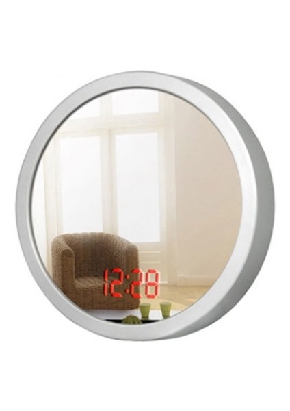 Aynalı LED Işıklı Duvar Saati