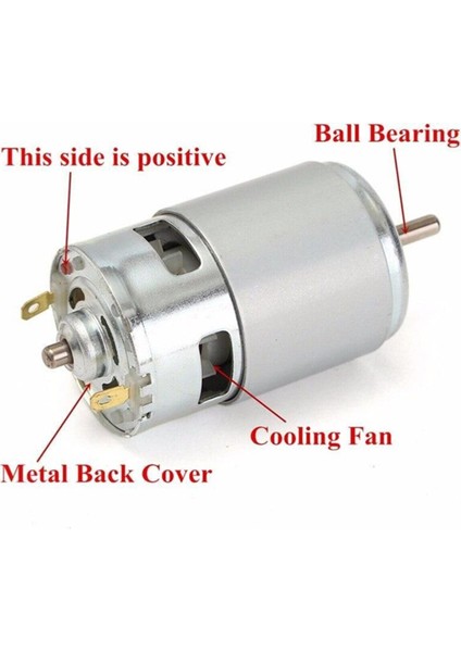 Rs 775 Dc Motor 14.4V 3000 Rpm ve Elektronik Hız Kontrol Tetik Seti Cnc Uygulama Proje Ödev