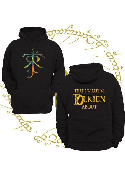 Yüzüklerin Efendisi Tolkien 3 Ipl. Şardonlu, Içi Polar, Çok Kalın, %100 Pamuk Hoodie