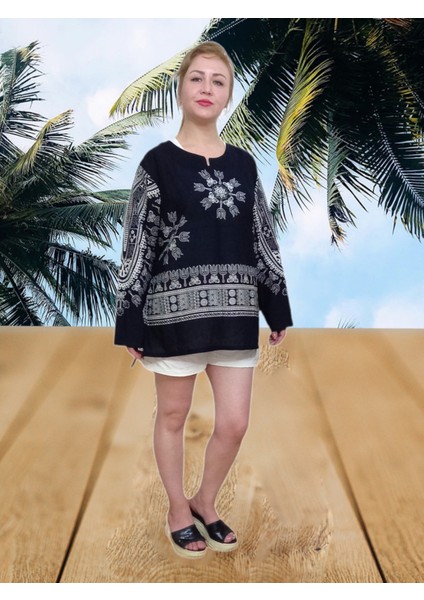 Siyah Otantik Tunik & Bluz