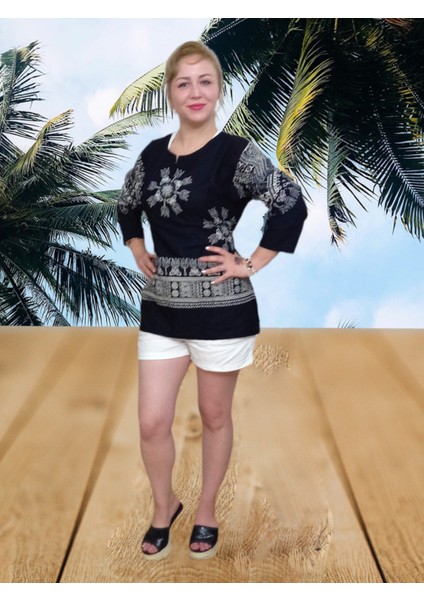Siyah Otantik Tunik & Bluz