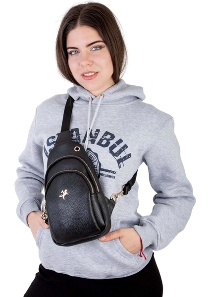 Natural Siyah Yazılı Çapraz Body Bag indirimleri