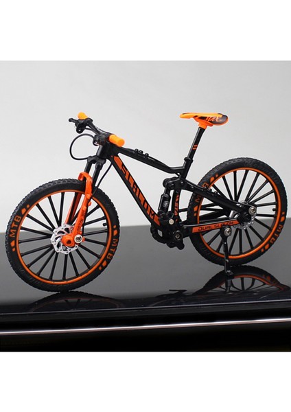Mountain Bike Siyah - Turuncu 1:10 Ölçek Metal Model