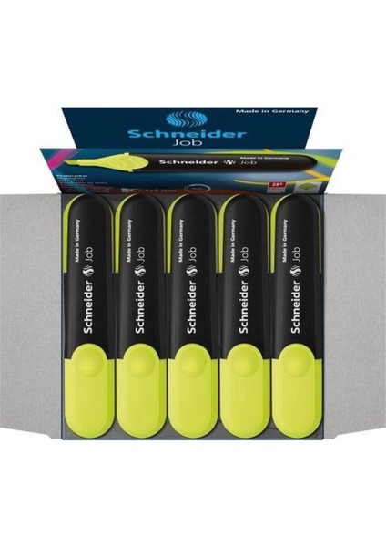 Schneider 150 Fosforlu Kalem Job Sarı 10'lu Kutu