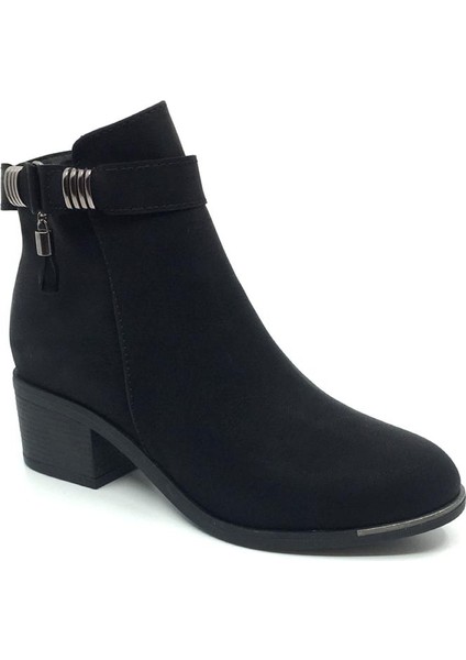 905 Kadın Kışlık Termo Kaymaz Taban Günlük Siyah Süet Topuklu Bot 36-40 fiyatları