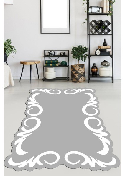 Kaymaz Taban Yıkanabilir Lazer Kesim Salon Halısı Mutfak Halısı Yolluk VHL-HT-868