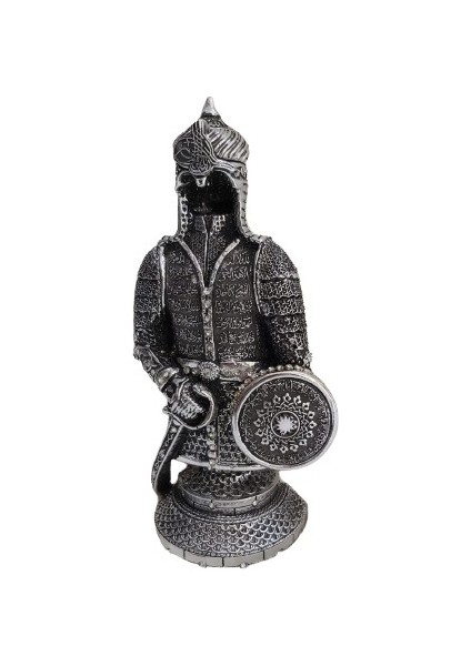 Fetih Zırh Ayetel Kürsi Işlemeli - Gümüş Renk - Ebat : 12 x 27 Cm. BIBLOYC596