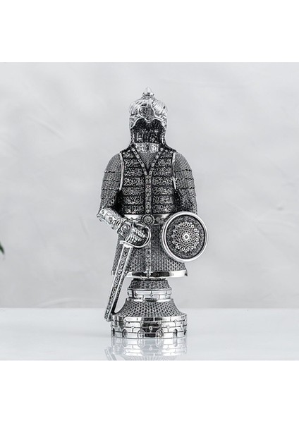 Fetih Zırh Ayetel Kürsi Işlemeli - Gümüş Renk - Ebat : 11 x 21 Cm. BIBLOYC594