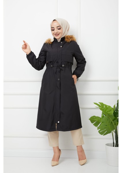 Siyah Içi Kürklü ve Su Geçirmez Kadın Kışlık Mont & Kaban fiyatları