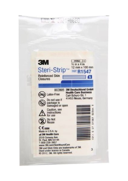 Yara Dikiş Bandı 3m Steri-Strip R1547 Beyaz 12 mm x 100 mm 50ADET