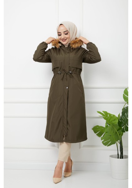 Haki Içi Kürklü ve Su Geçirmez Kadın Kışlık Mont & Kaban fiyatları