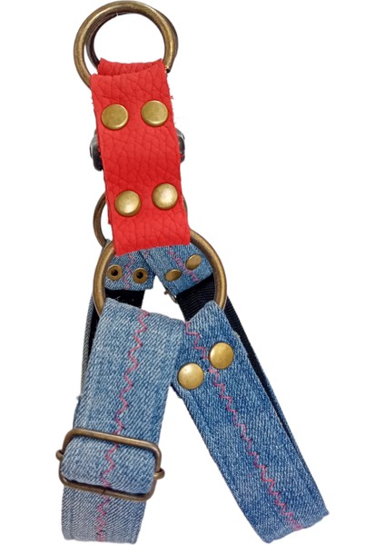 köpek göğüs tasması minik ırk kot mavi genişlik:2,5cm göğüs ölçüsü:28-40cm ayarlamalı dog harness GT2-4