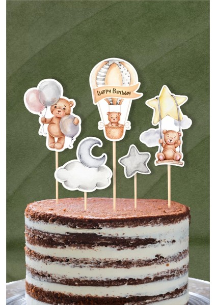 Ayıcık Temalı Pasta Süsü Seti