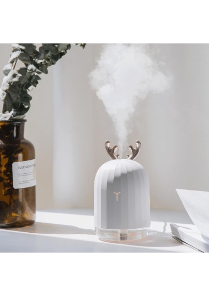 Lovely Humidifier 7 LED Işıklı Hava Nemlendirici Aroma Buhar Makinesi 220ML Esansiyel Aromatik Temizleyici