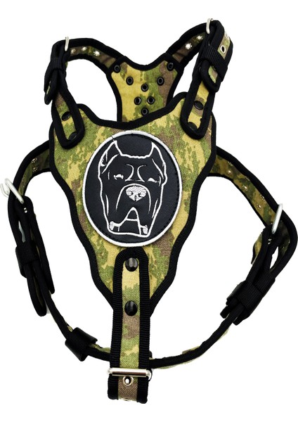Kamuflaj Cane Corso Köpek Göğüs Tasması Göğüslük Tasma