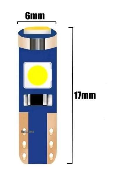 Oto Gösterge Ledi T5 5050 LED Torpito Kadran LED 12V Canbuslı Beyaz 10 Adet