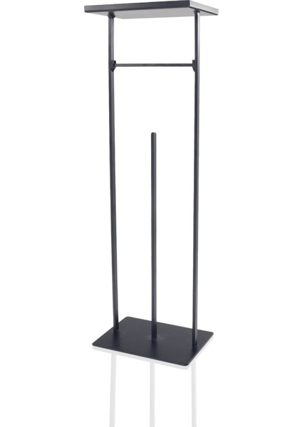 Tepsili Tuvalet Kağıdı Stand - Siyah - 54X15X12 cm