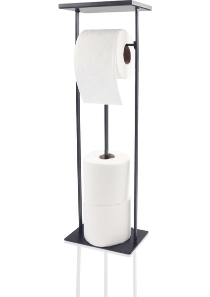 Tepsili Tuvalet Kağıdı Stand - Siyah - 54X15X12 cm fiyatları